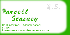 marcell stasney business card